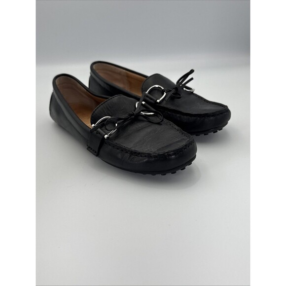 Lauren Ralph Lauren Briley Black Leather Driving Moccasins Loafers Sz‎ 6.5B - Picture 2 of 13